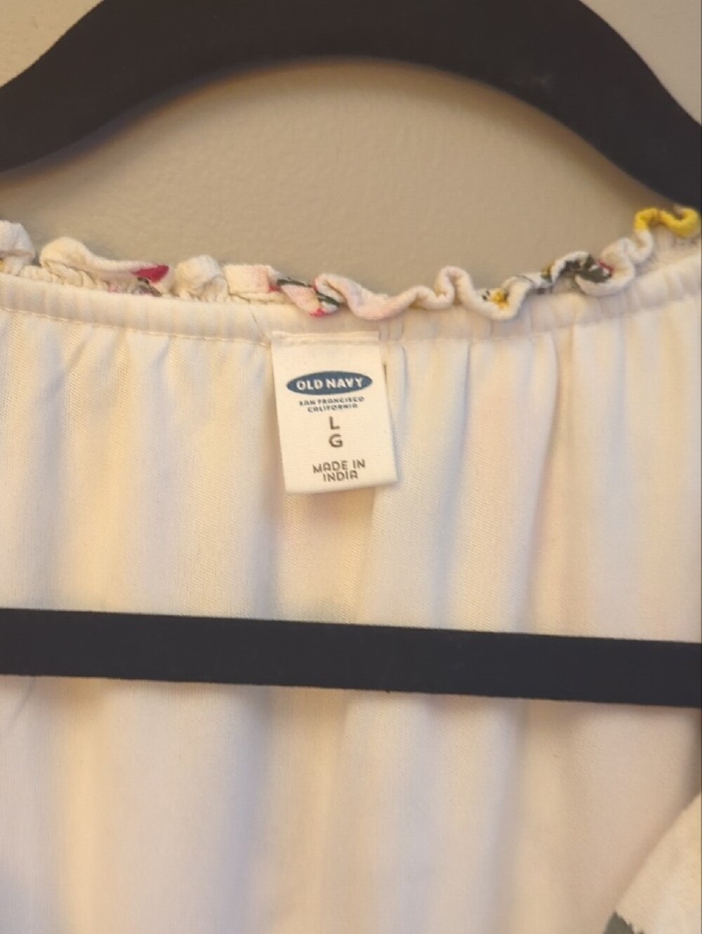 Old Navy Cream Maxi Dress with Yellow & Pink Floral Size L - Picture 2 of 5